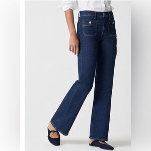 J. Crew wide leg Sailor  Dark Wash  Jeans blue 32
